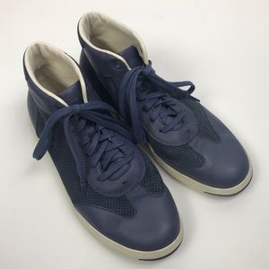 Cole Haan Grandpro Blue High Top Leather Shoe